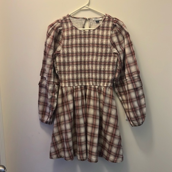 AE Long-Sleeve High Neck Plaid Mini Dress size XS - Picture 2 of 10